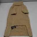 Dog Sweater for Big Dogs Boys Girls Turtleneck Pullover Cable Knit Winter Stretch Clothes Labrador Bulldog Pitbull Doberman with Long Sleeves (XL, Brown)