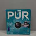 PUR Plus Horizontal Faucet Mount Filtration System with 3-in-1 Lead Reducing Filter, Water Filter for Sink, Lasts 100 Gallons, Compatible with Sinks with External Aerators, Metallic Grey