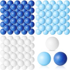 Libima 120 Pack Colored Table Tennis Balls 40 mm Plastic Balls Bulk for 4th of July Carnival Wedding Pool Games, DIY Arts, Pet Toys, School Patriotic Activities (Dark Blue, Light Blue, White)