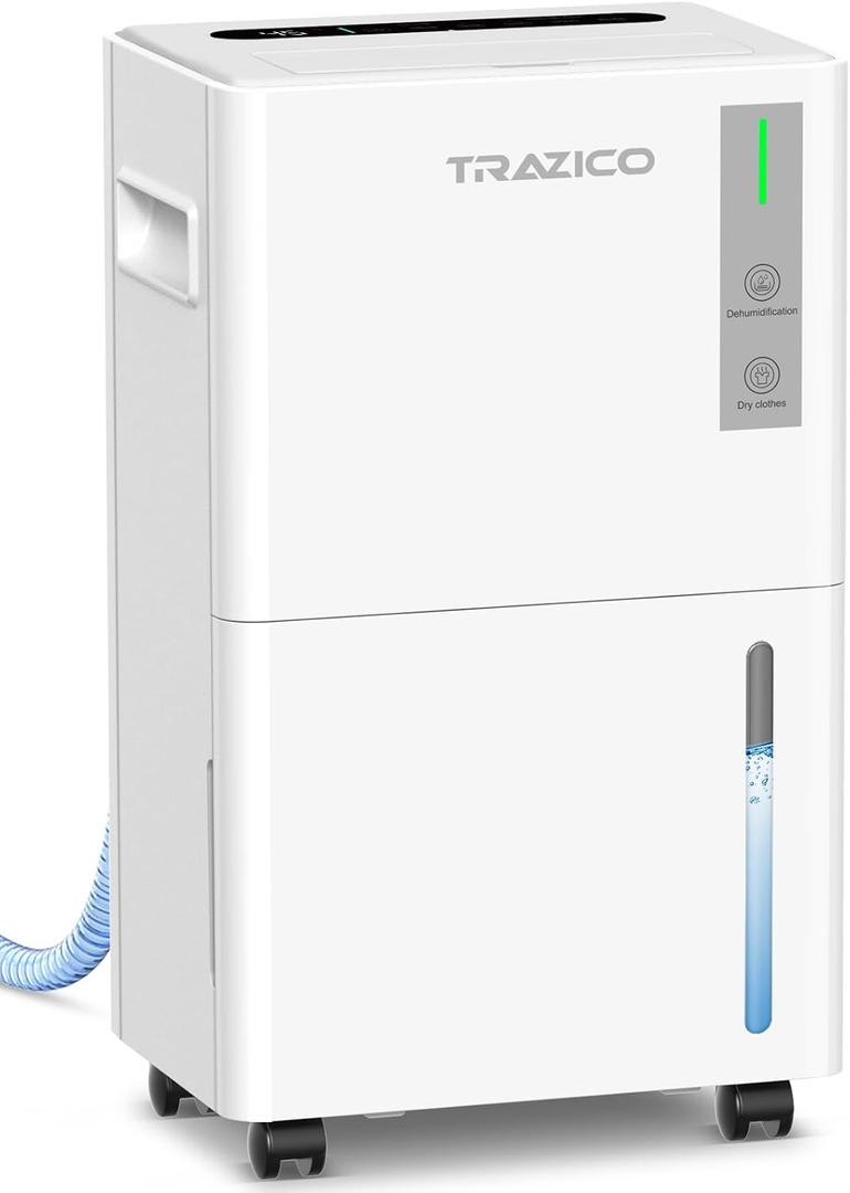 Trazico 1500 Sq.Ft Dehumidifier for Basement, with Drain Hose, 21 Pints