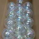 30 PCS Iridescent Ornaments Balls,2.36 Inch Clear Christmas Rainbow Ball,Plastic Halloween Hanging Bubble Ornaments Balls for Christmas Tree,Halloween Home Decor