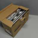 Toilet Brush and Holder Set, 3 Pack with Stainless Steel Handle Toilet Bowl Brush, Compact Toilet Scrubber Brush for Deep Cleaning Bathroom Restroom, Easy to Assemble White & Gray