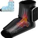 WBHLDM Portable Air Compression Ankle and Foot Massager with Heat for Pain Relief and Circulation, Smart Timer, Cordless Foot Massager for Neuropathy, Gifts for Mom Dad Men Women (Size 6 to 10,1PC)