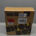 SEE SPRING 12 Pack Shoe Storage Box, Clear Plastic Stackable Shoe Organizer for Closet, Space Saving Foldable Shoe Rack Sneaker Container Bin Holder (Large Fit Size 9)