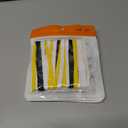 3 x UpUGo 3 Pair Flat Shoe laces, 5/16" Wide Shoelaces for Athletic Running Sneakers Shoes Boot Strings (40", White Black Yellow)