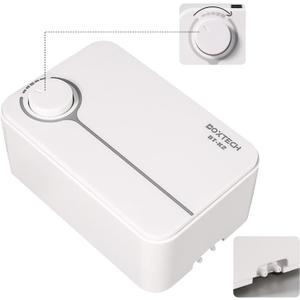 boxtech Upgrade Aquarium Air Pump, Ultra-Quiet Fish Tank Oxygen Pump with Adjustable Airflow, Powerful Air Pump with 2 Outlets to Pump Rich and Fine Air Bubbles (White-K2 5W)