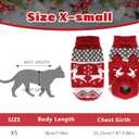Dog Christmas Sweaters Christmas Sweater Cat Pet Xmas Clothes Cat Outfit Holiday Classic Winter Knitwear Warm Reindeer Snowflake Sweater for Kitty Puppy Dogs Cat (red)