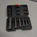 6-Piece Pipe Extractor Set, Heavy Duty Broken Pipe Nipple Extractor for Removing Damaged Threaded Fittings & Stripped Pipes, 1/8" to 1" (Fits 1/2", 3/4" Water Pipes), with Durable Storage Case