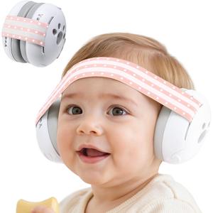 Yoofoss Baby Ear Muffs Noise Protection for Infants Up to 36 Months - Noise Cancelling Headphones for Ear Protection (Pink)