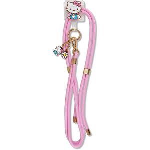 Sonix x Sanrio | Crossbody Phone Strap with Charms | Adjustable, Universal Cell Phone Rope Strap Lanyard | Pink Cord | Hello Kitty Pink Bows