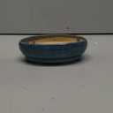 Bonsai Boy Blue Ceramic Bonsai Pot - Oval Land Water Divider 7 75 x 6 0 x 2 5