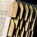 Bible Tabs Neutral Cream, Church Shape Laminated Bible Tabs Women & Men, Christian Gifts, Large Print Bible Tabs for Easy Navigation, Bible Book Index Tabs Labels, Bible Study Supplies