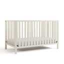 Storkcraft Morningside 5-in-1 Convertible Crib – GREENGUARD Gold Certified, Fits Standard Crib Mattress, Converts to Toddler Bed, Daybed and Full Bed, 4 Adjustable Mattress Heights (Frosted Oat)