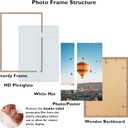 JCJMY 16x24 Picture Frame with Mat for Poster Photo and 40x60 cm Canvas, Display 14x20 with Mat or 16 x 24 without, Wood 16 by 24 Wall Gallery Poster Photo Frame, 3 Pack, Rustic Brown