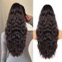 Drawstring Ponytail for Women, 26 inch Long Ponytail Extension, Soft Synthetic Pony Tails Hair Extensions, Clip in Ponytail Hair Extension for Daily Use (Dark Brown With a Slight Auburn Luster)