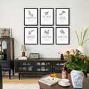 Christian Hebrew Names of God Wall Art Bible Verse Scripture Canvas Wall Decor Art Minimalist Jesus Pictures Modern Christian Poster Artwork Bible Verse Prints for Room 8x10 Inch Framed Set of 6