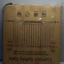 Cumbor 29.7"–51.5" Extra Wide Baby Gate for Stairs, Pressure-Mounted Dog Gates for Doorways & Hallways, Auto-Close Walk-Through, No-Trip Design, Child Proof Safety, Dog/Pet Gate for Indoor Use, White