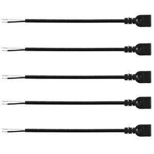 5Pcs 1Ft 30CM 22AWG USB 2.0 Female 2Pin Pigtail Cable, 5V USB Type A 2Core Bare Wire Open End Extension Cable for DIY Repair (1FT USB 2.0 Female)