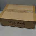 SNTD Dish Drying Rack - Extendable Dish Rack, Large Sink Drying Dish Drainer for Kitchen Counter, Stainless Steel Dish Strainer with Utensil Holder (White)