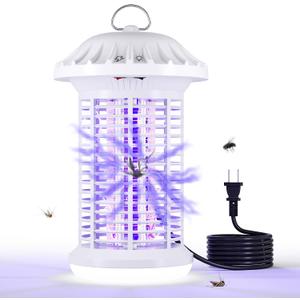 Bug Zapper Indoor & Outdoor, Water Proof Mosquito Zapper with LED Light, 4200V Electric Bug Zapper for Home Patio Office CourtyardWhite