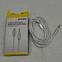 USB C to 3.5 MM Jack AUX Cable DAC Type-C Cabel Compatible with The Car Headphone Auxiliary Adapter(Silver) (1m)