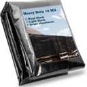 UCINNOVATE Black Tarp Waterproof 16 Mil Taprs Heavy Duty, 6.2x9.8 ft Waterproof Poly Tarp Cover with Grommets, UV Resistant Plastic Tarp for Emergency Rain Patio Furniture Woodpile Camping Pool Tent