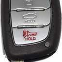 Genuine OEM 95440-C1001 SMART KEY FOB with Blank Key / 95440C1001 for HYUNDAI Sonata 2015-2017, Black