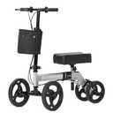 ELENKER Steerable Knee Walker Deluxe Medical Scooter for Foot Injuries Compact Crutches Alternative Light Sliver