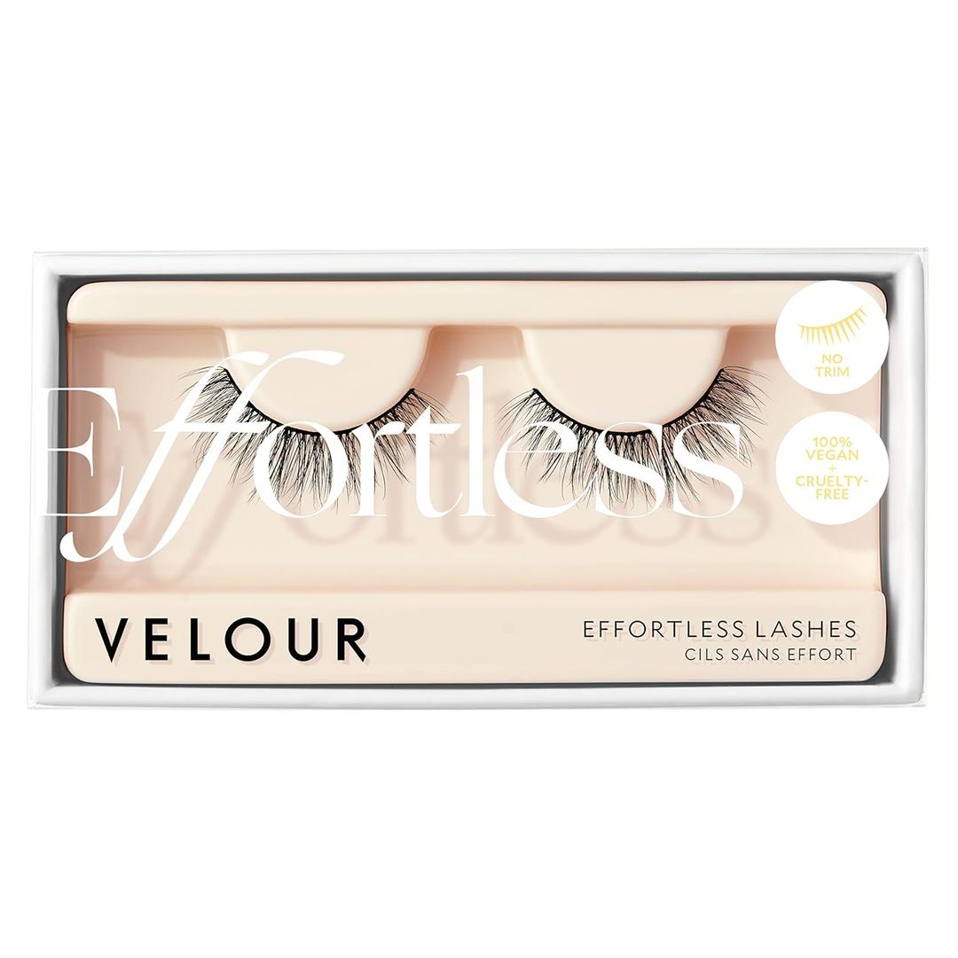 Velour Effortless Lashes, Natural Looking False Eyelashes, Fluffy & Lightweight No Trim Eyelashes, Reusable Fake Lashes For All Eye Shapes, Vegan & Cruelty-Free, Lash Glue not Included (Minimalist)