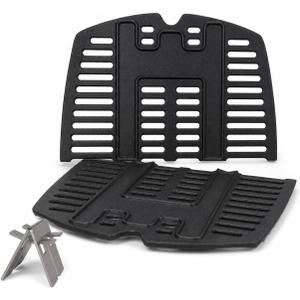 Uniflasy 7644 Cast Iron Cooking Grates for Weber Q100, Q1000, Q120, Q1200, Q1400, 516001, 516002, 50060001, 51010001, 51060001, Baby Q Gas Grill, 2 Pack