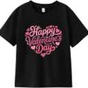 Happy Valentine's Day Shirts for Toddler Boys Girls, Unisex Dinos Excavator I Dig Love Soft Cotton Short Sleeve Tee 5-6 Years, Happy