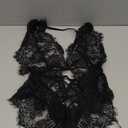 Avidlove Women One Piece Lingerie Lace Bodysuit Deep V Teddy Mini Babydoll M
