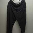 QIANXIZHAN Women's Harem Pants, High Waist Yoga Boho Trousers with Pockets (Black) XL