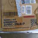 Fitvids Olympic 2-Inch Cast Iron Plate Weight Plate for Strength Training and Weightlifting, Rubber Coated Style, 25LB Pair