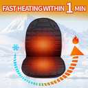 Carshion Car Seat Cover with Fast Heating, Heated Seat Cushion with 12V Car Adapter
