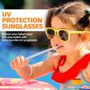 4 x RIVBOS Baby Sunglasses Boys&Girls with Strap UV400 Polarized Flexible for Toddler,Infant and Newborn(0-24month) RBK0231 (Navy Blue&grey Lens)