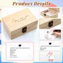 52 Pcs Pink Graduation Advice and Wishes Cards Wooden Box Set with Hope and Advice Cards for High School and College Graduation Party Theme Activity Supplies Holiday Blessing Gifts