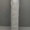 Sunbox Cordless Bamboo Roman Shade Blind, Woven Wood Roman Shades, Light Filtering Natural Bamboo Shades for Windows, French Doors, 34.5" W x 74" H, Pearly White