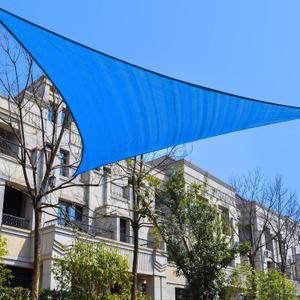 Garden EXPERT 10'x10'x14' Sun Shade Sail Blue Right Triangle Canopy Sail Shade Cloth for Patio Garden Outdoor Backyard