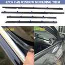 4Pcs Car Window Moulding Trim Weatherstrip Window Seal Compatible with 2012 2013 2014 2015 Honda Civic 4 Door Sedan Replaces 72450-TR0-A01 72410-TR0-A01 72950-TR0-A01 72910-TR0-A01