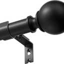 Heavy Duty Extra Long Curtain Rods for Windows 66-168 Inch, Black