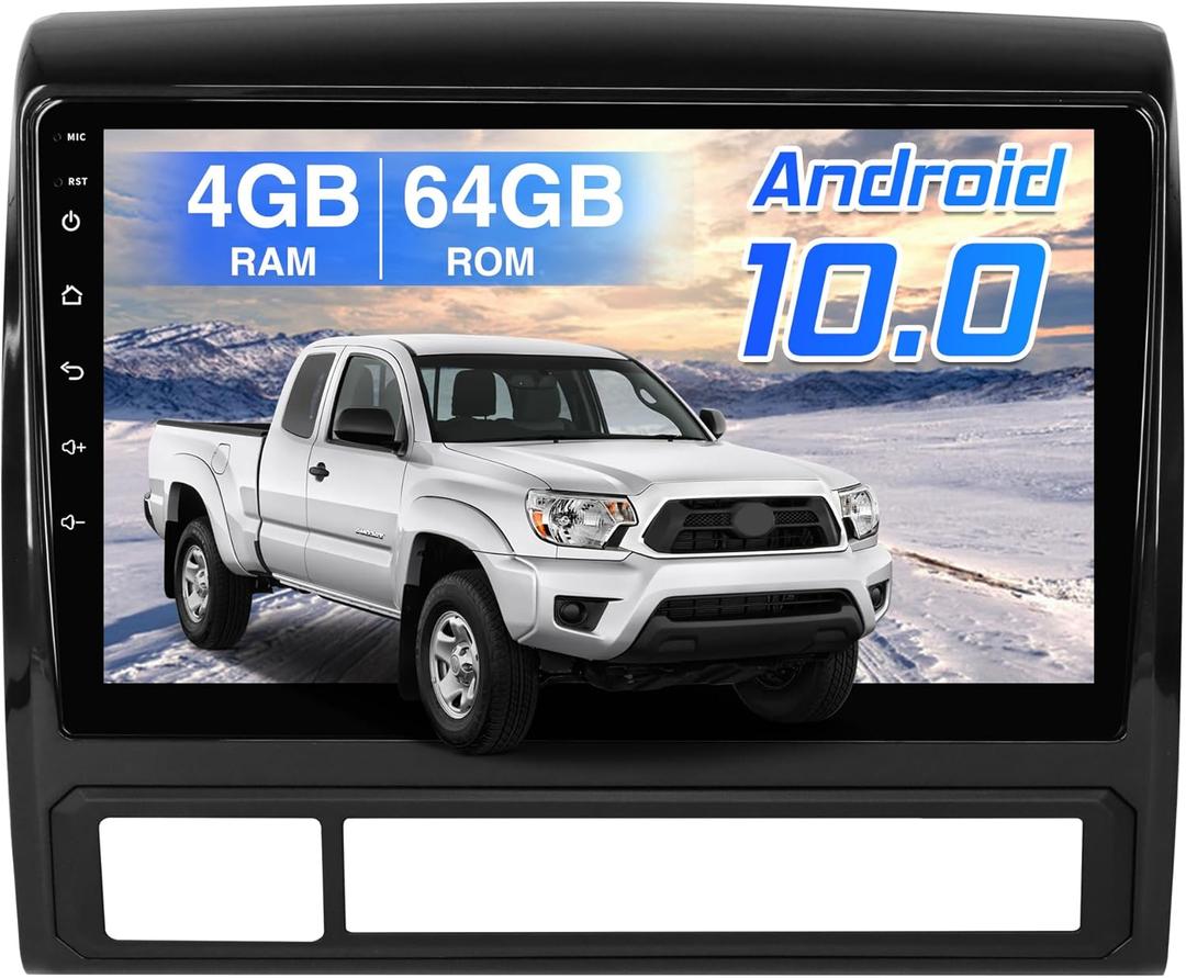 Android Car Radio for Toyota Tacoma 2005-2015 Car Stereo Upgrade 9 Inch Touchscreen Support CarPlay/Android Auto Bluetooth GPS Navigation 4+64GB