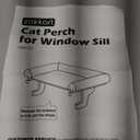 Zakkart Cat Perch for Window Sill with Bolster  Orthopedic Hammock Design with Premium Hardwood & Robust Metal Frame  Cat Window Seat for Large Cats and Kittens  Natural Color Wood Brown Bed, 24''W
