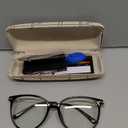 Gaoye Blue Light Blocking Glasses Women/Men, Fashion Round Cateye Frame UV Ray Filter Computer Gaming Glasses (*1-light Black Frame/Transparent Lens)