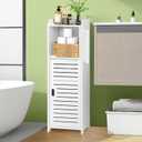 Bathroom Storage Cabinet,Small Floor Cabinet,Multifunctional Side Organizer Rack Stand Table, White