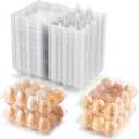 100 Packs Egg Cartons Cheap BulkPlastic for 12 Eggs, Clear Egg Cartons 3 * 4 GridsPerfect for Refrigerator Chicken Farm Markets Commercial Business Market Display
