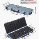 VEVOR Rifle Case, Rifle Hard Case with 4 Layers Fully-protective Foams, Lockable Hard Gun Case with Wheels, IP67 Waterproof & Crushproof, for Rifles or Shotguns