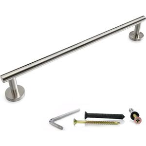Brushed Nickel Towel Bar 24 Inch  Heavy Duty Stainless Steel SUS304 Towel Holder Rack for Bathroom, Kitchen, Bedroom Wall Mounted - Single Layer Shower Towel Hanger Rod