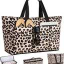 ISEYOU Extra Large Beach Bag Waterproof Beach Totes Bags for Women, Lightweight Foldable Pool Bag with Zipper Wet Compartment