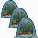 Pop up Gardening Net Cover,36x36x39 inch Pack of 3 Pest Guard Cover for Vegetables Fruits Durable Plant Gardening Net Pop-Up Chicken Pen for Small Animals Outdoor Run and Pet Enclosure